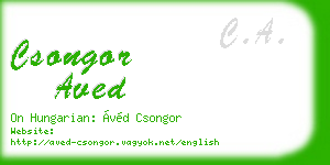 csongor aved business card