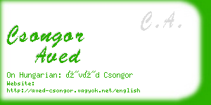 csongor aved business card